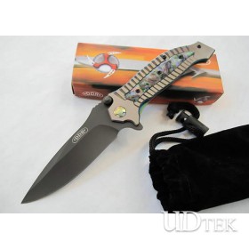 High Quality DDR Leopard Design Folding Knife Stainless Steel Knife UDTEK01249